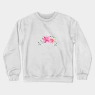 Watercolor Azaleas and Greenery Crewneck Sweatshirt